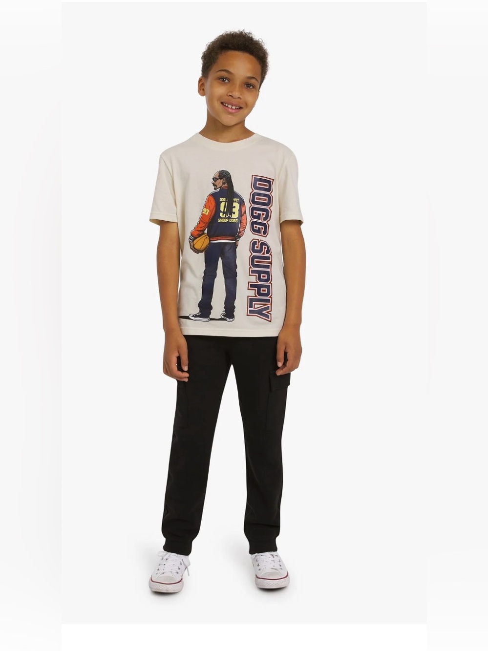 Dogg Supply by Snoop Dogg boys graphic basketball team tee shirt; size: L(10-12)